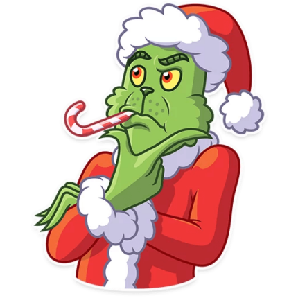 grinch stole christmas_cartoon sticker 19