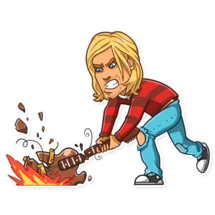 NIRVANA kurt cobain grunge is dead band sticker 09