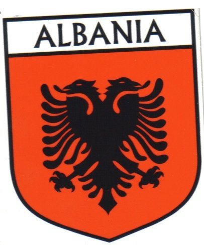 Albania Flag Crest Decal Sticker