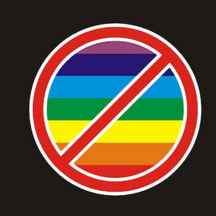 anti-gay round sticker