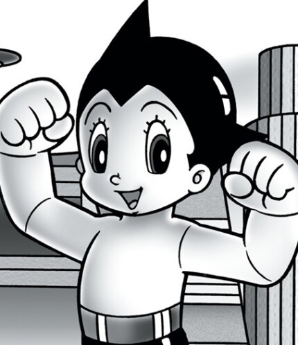 astro boy muscle sticker