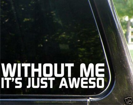 awesome die cut car decal