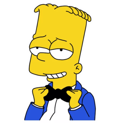 bart-simpson-BOW TIE Sticker
