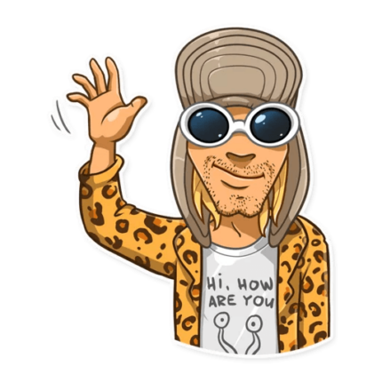 NIRVANA kurt cobain grunge is dead band sticker 20