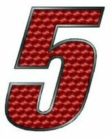 One Digit - ENGINE TURNED Race Number Kit