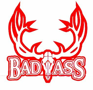 BADASS deer hunter decal