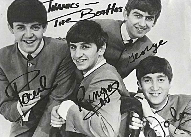 Beatles 4 Color Band Sticker