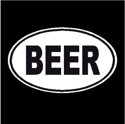 Beer Oval Decal