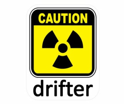 caution drifter funny color auto sticker