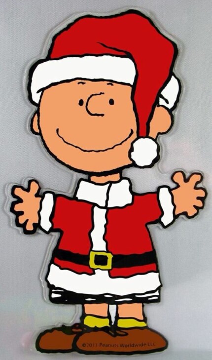 Charlie Brown Peanuts Gang Sticker SANTA