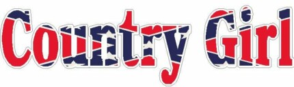 Country Girl REBEL FLAG Stickers - PAIR
