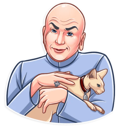 dr evil funny tv show sticker 8