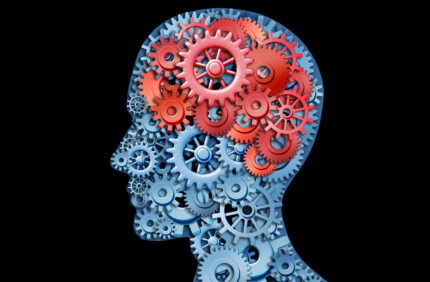 Free-Thinker-head with thinking gears sticker