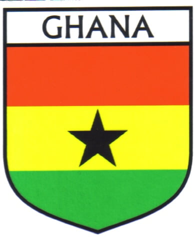 Ghana Flag Crest Decal Sticker