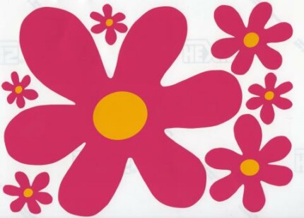 MYSTERY machine vinyl car FLOWER stickers pink