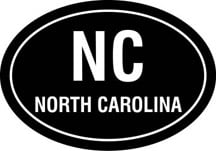 North Carolina Oval Decal