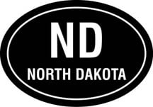 North Dakota Oval Decal