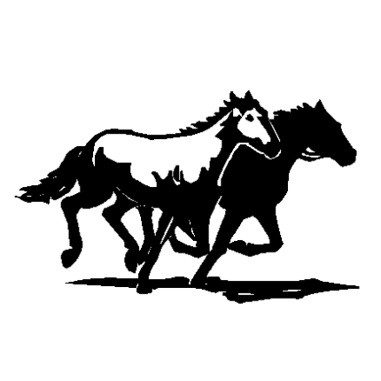 Running Horses vinyl decal