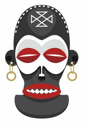 african mask color africa sticker 2