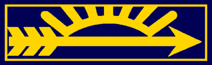 arrow of light  blue yellow cub scout sticker