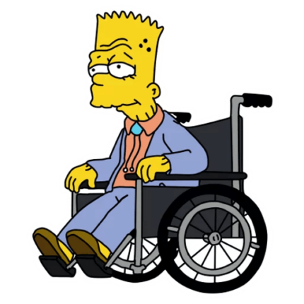 bart-simpson-WHEEL CHAIR Sticker