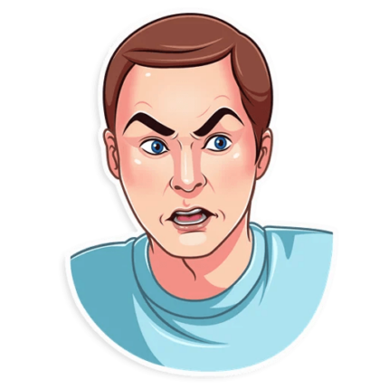 big bang sheldon cooper tv show sticker 4