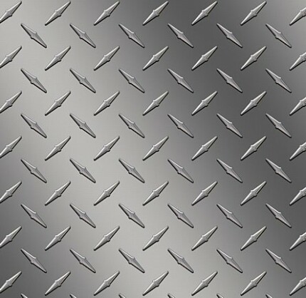 Diamond Plate Silver Vinyl Sheet
