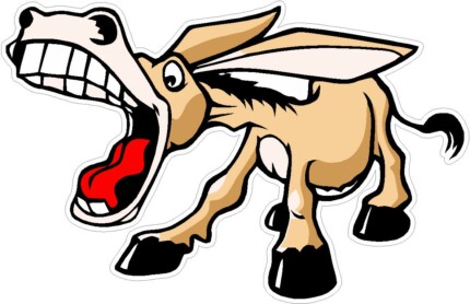 DONKEY BRAYING STICKER