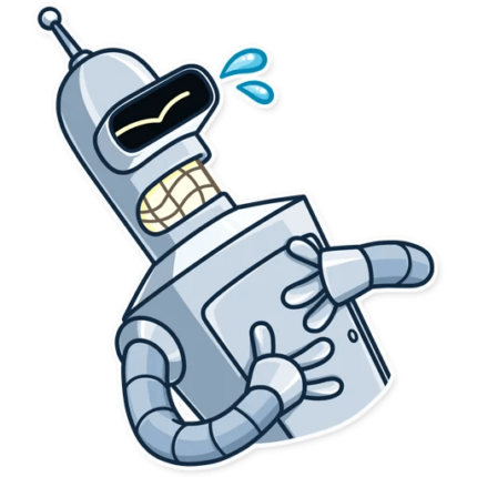 futurama tv show cartoon bender sticker 1