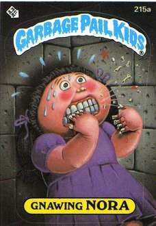 Gnawing NORA Funny Sticker Name Decal