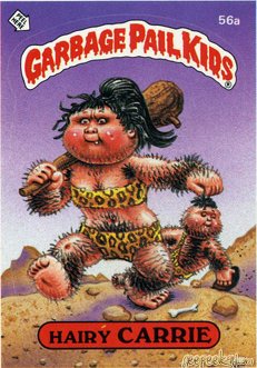 Hairy CARRIE Funny Sticker Name Decal