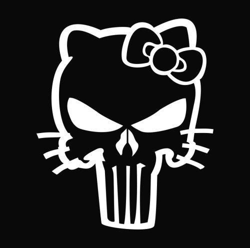 Hello K Punisher Die Cut Vinyl Decal Sticker
