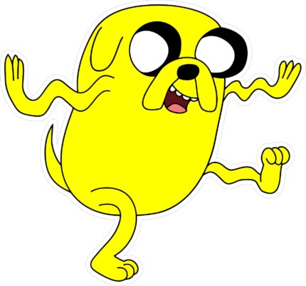 JAKE THE DOG FUNNY CARTOON STICKER 2