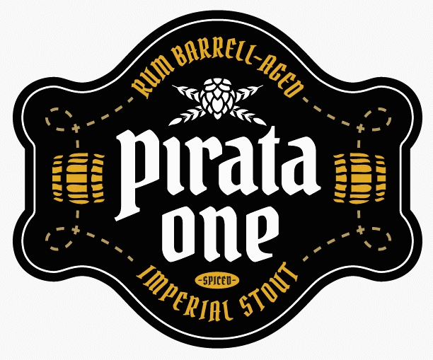 Pirata One Beer-Type Logo Design Sticker