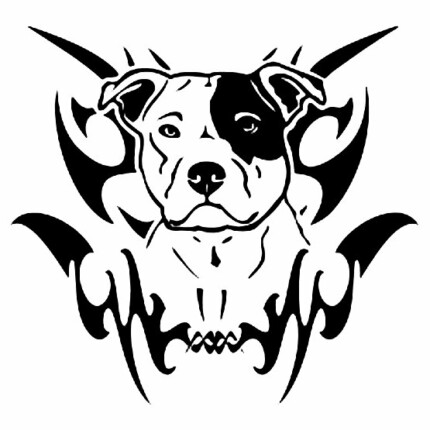 pitbull tribal decal 3
