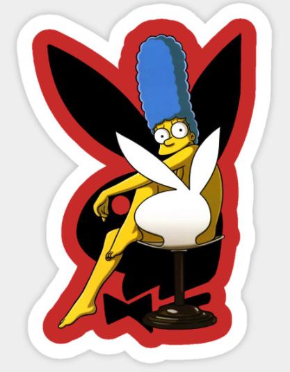 SIMPSON Maggie Simpson Playboy Sticker