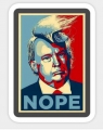 TRUMP NOPE Hair Blown Sticker RWB