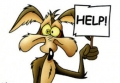 Wile E Coyote Help Adhesive Vinyl Decal Sticker 2