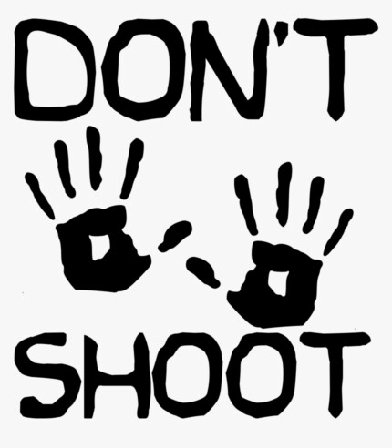 1 HANDS UP don-t-shoot-BUMPER STICKER
