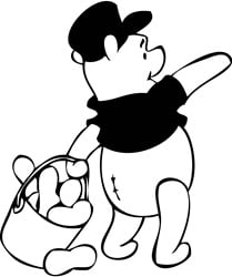 Diecut Pooh Stickers 09