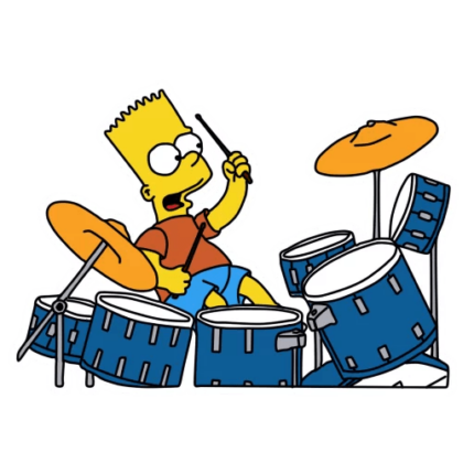 bart-simpson-DRUMS Sticker