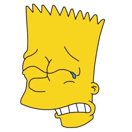 bart-simpson-HEAD CRY sticker