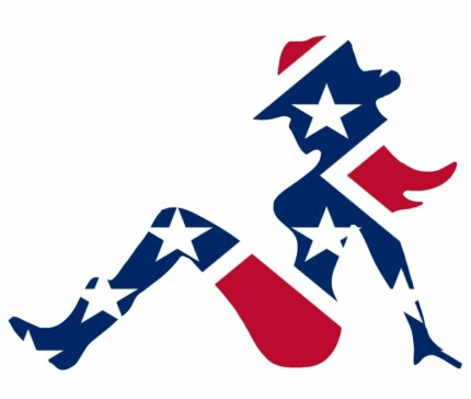 Cow Girl Rebel Flag Southern Sticker