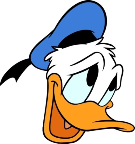 Donald Duck CARTOON sorry face sticker