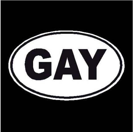 Gay Oval Decal