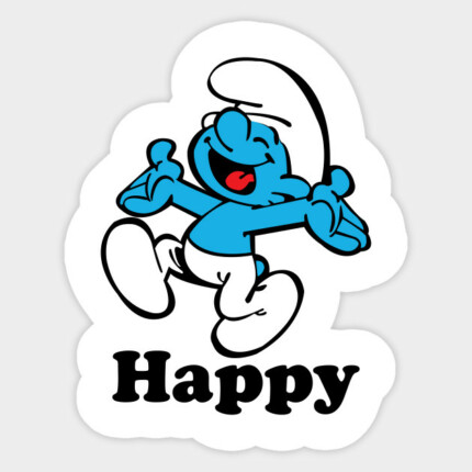 HAPPY SMURF STICKER 2