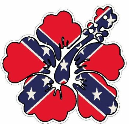 Hibiscus flower camo sticker - FLAG REBEL