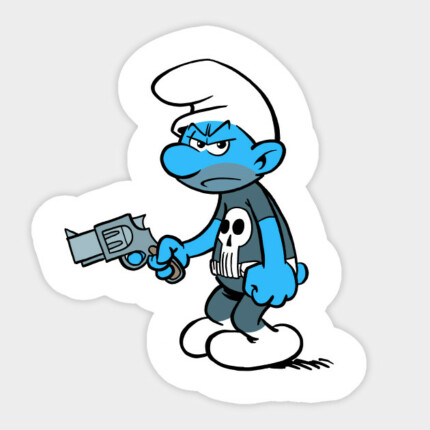 Punishing Smurf Sticker