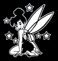 Tink with Stars Diecut Vinyl Decal Sticker