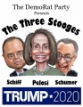 TRUMP 2020 3 STOOGES STICKER